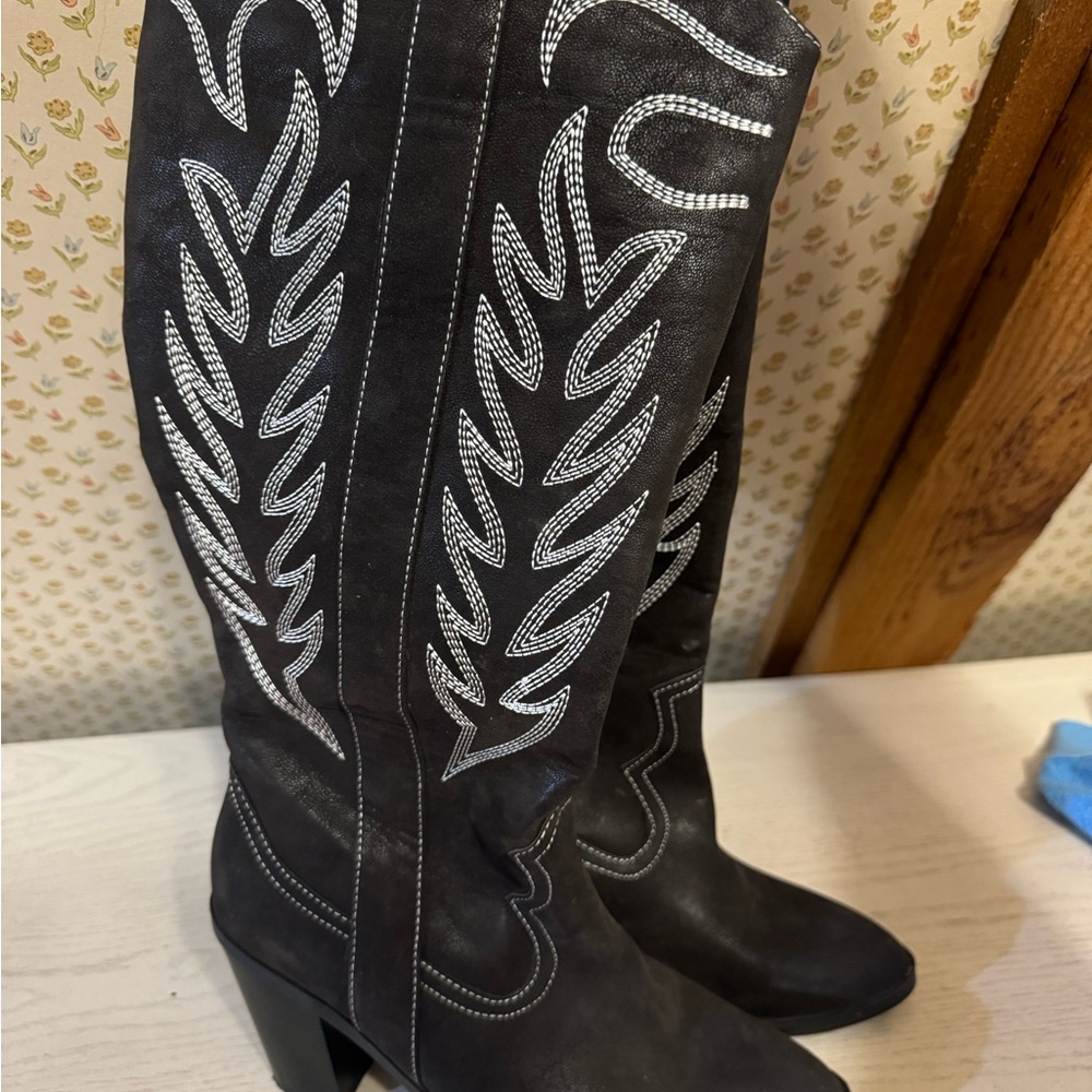 Altar'd State Chocolate Boots with Western Detailing